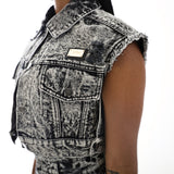 Rue Stonewashed Denim Vest